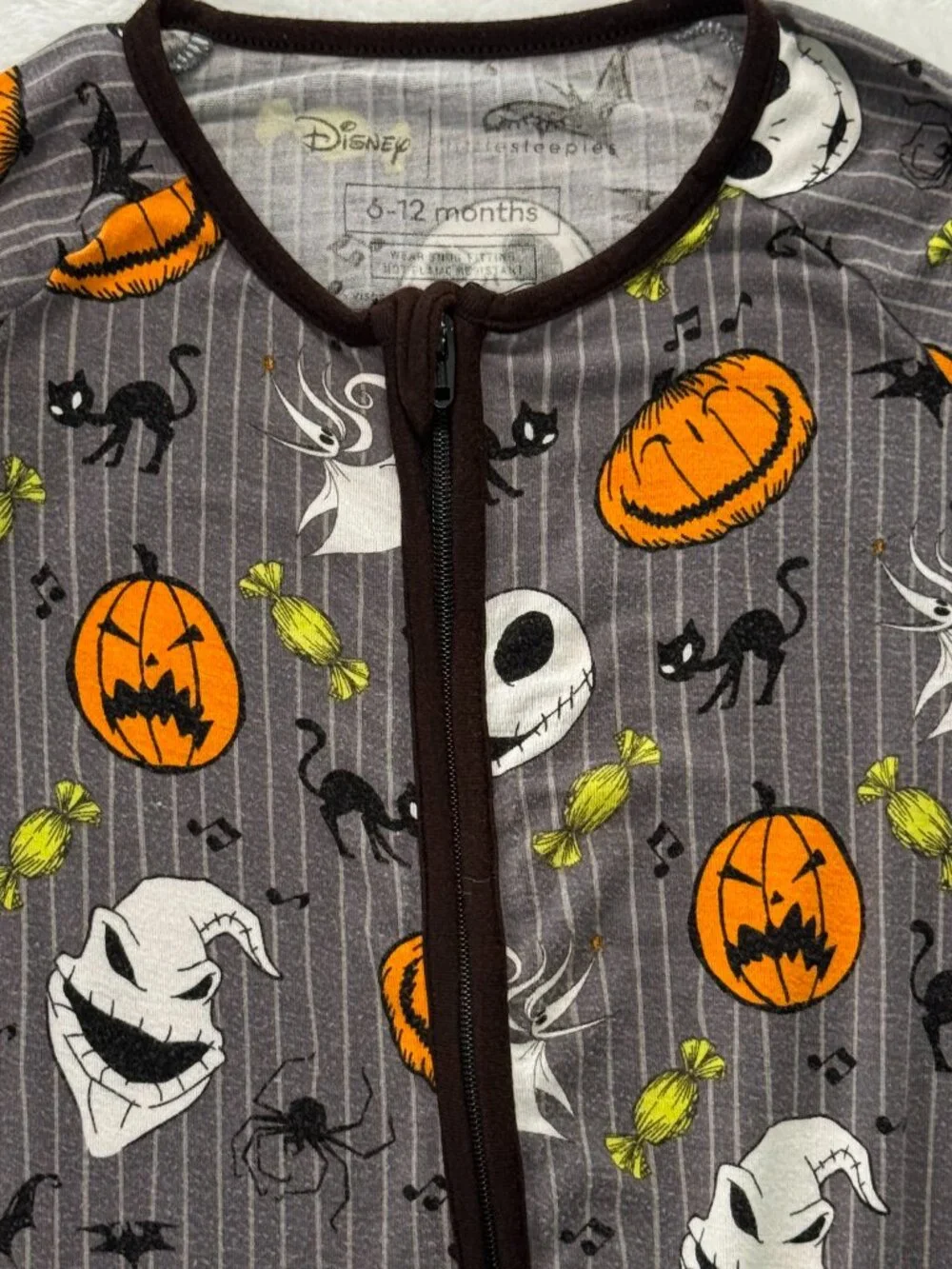 Little Sleepies OG DISNEY NIGHTMARE BEFORE CHRISTMAS Pajamas 6-12 Mo